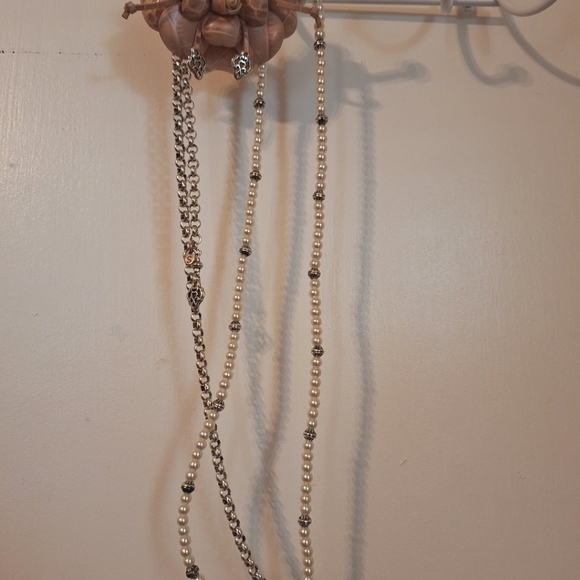 BRIGHTON PINK ROSE PENDENT CHAIN BELT. SIZE SMALL - Picture 2 of 5